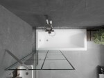 MEXEN/S - Next vanová zástěna FIX 80x150, černý dekor, chrom 895-080-000-00-77-01