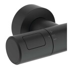 IDEAL STANDARD - Ceratherm T25+ Sprchový set s termostatem, 26x26 cm, 2 proudy, hedvábná černá A8530XG