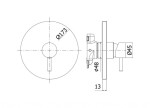 PAFFONI - Stick Baterie pod omítku pro 1 spotřebič, chrom SKBOX010CR