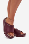 Dámské Pantofle Na Platformě Big Star SS274425 Bordó 40
