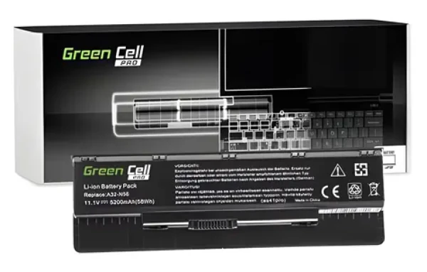 Green Cell A32-N56 pro Asus N56, N76 / Baterie do notebooku / Li-Ion / 10,8V / 5200mAh (AS41PRO)