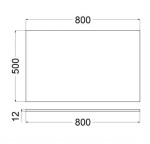 KLUDI - Icos Deska pod umyvadlo 80x50 cm, matná písečně šedá 50T80O2