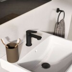 IDEAL STANDARD - Ceralife O Umyvadlová baterie s výpustí ClickClack, BlueStart, hedvábná černá BE004XG
