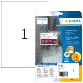 Herma etikety A4 210x297 mm bílá / Fólie / voděodolné / laser / 25 ks (4698)