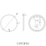CERANO - Koupelnové LED zrcadlo Aureo - Ø 50 CER-8050BD6945