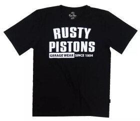 Rusty Pistons Rptsm92 Burnyard black triko černá