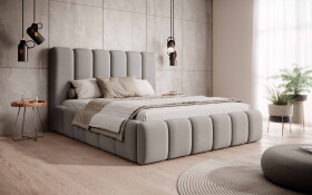 FRONTI Postel MODEL 14 160x200 světlešedá - MAGIC VELVET 2240