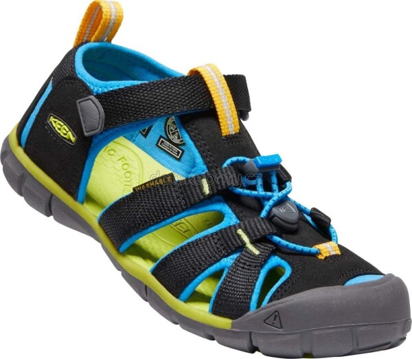 Dětské sandály Keen Seacamp II CNX youth black/brilliant blue Velikost: 38