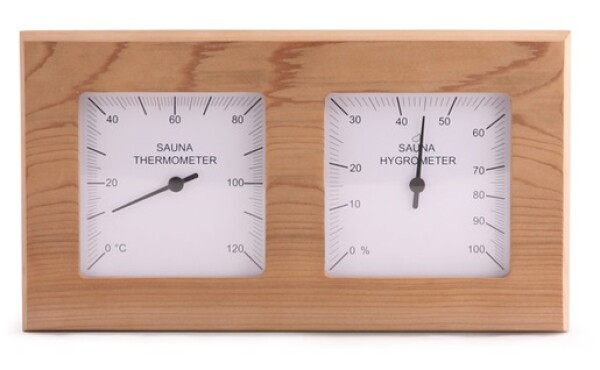 Teploměr s vlhkoměrem Sentiotec, cedrový