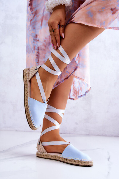 Dámské vázané espadrilky Big Star JJ274863 Modré 39