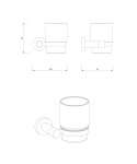 OMNIRES - MODERN PROJECT sklenička černá mat /BLM/ MP60320BL