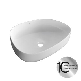 Laveo - Asymmetric - keramické umyvadlo na desku 48x36 VUA_6248