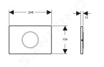 GEBERIT - Sigma10 Elektronické ovládání splachování, síťové napájení, lesklý/matný chrom 115.907.KH.6