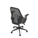 Židle kancelářská, látka černá, houpací mechanismus, kolečka pro tvrdé povrchy