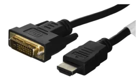 Lanberg CA-HDDV-20CU-0018-BK černá / Kabel HDMI na DVI-D / 1,8 m / Dual Link / 4K (CA-HDDV-20CU-0018-BK)