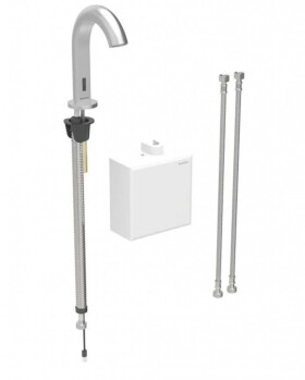 GEBERIT - Piave Elektronická umyvadlová baterie, napájení z generátoru, easy to clean, Bluetooth, kartáčovaná nerez 116.166.SN.1
