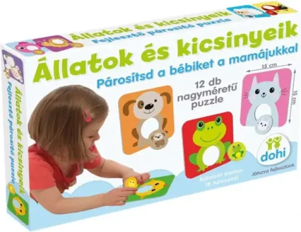 DOHÁNY Baby vkládačka Zvířata s mláďátky