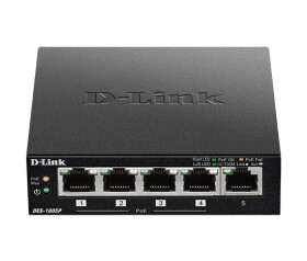 D-Link DES-1005P B1 5-Port 10/100 PoE Desktop Switch, 4x PoE+, 60W pro PoE EDF_385331