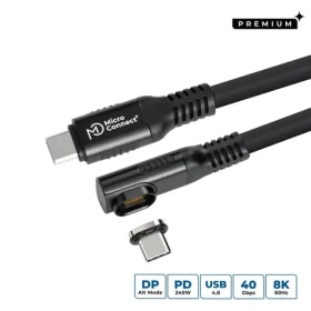 MicroConnect USB-C (M) - USB-C (M) 1m černá / Kabel USB (MC-LS-USB4CC1.0-A)