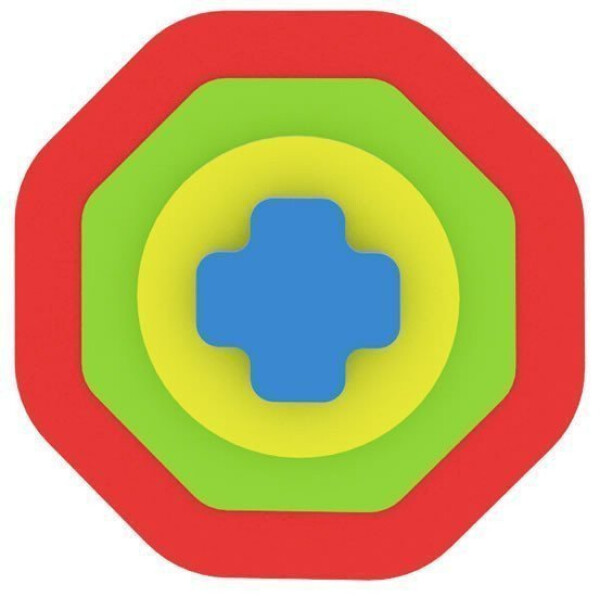 Moje první puzzle - Tvary osmiúhelník/červená