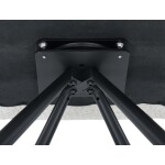 Židle jídelní, krémová látka, černý kov, otočný mechanismus 90°/90° (L/P) - funkce reset