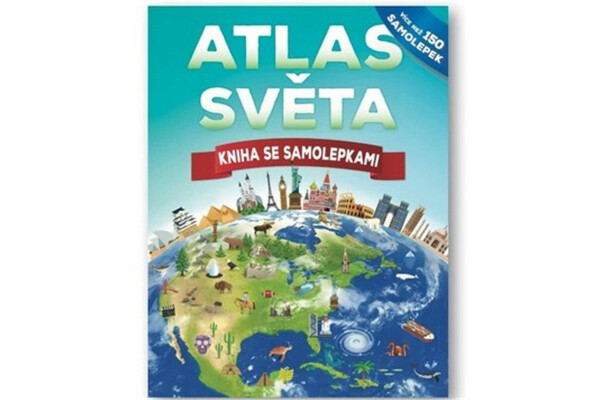 Atlas světa Kniha se samolepkami