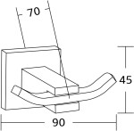 MEXEN - VANE háček na ručníky, černý 7020935-70