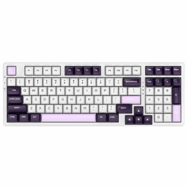 VGN V98 Pro Crystal Wine - Blackcurrant / Bezdrátová herní klávesnice / mechanická / 2.4GHz + Bluetooth / US Layout (V98 PRO V2 CWBC)