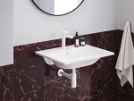 RAVAK - Chrome Slim Umyvadlo 70x49 cm, s přepadem, s otvorem pro baterii, bílá XJG01170001