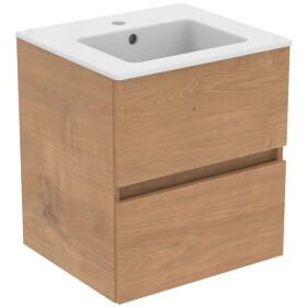 IDEAL STANDARD - Eurovit Skříňka s umyvadlem, 55x50x44 cm, 2 zásuvky, přírodní dub R0571Y8