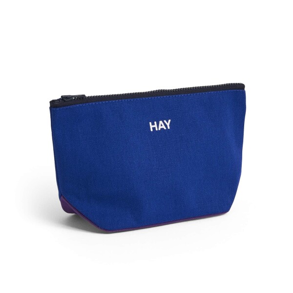 HAY Kosmetická taštička Multi Electric blue – small, modrá barva, textil