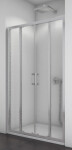 SanSwiss TOPS4 1400 01 22 Sprchové dveře dvoudílné 140 cm, matný elox/durlux