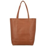 Trendy dámská kožená kabelka na rameno Sascha, koňaková