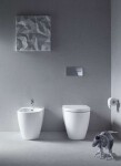 DURAVIT - ME by Starck Stojící bidet 370x600 mm, otvor pro baterii, WonderGliss, bílá 22891000001