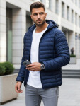 Pánská přechodná prošívaná tmavě modrá bunda FashionStreet TX4408 XL