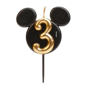 Dortisimo Dekora svíčka Mickey černo-zlatá číslo 3