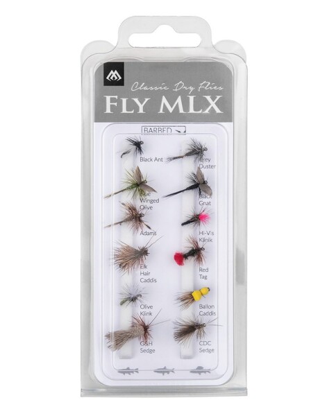 Mikado Sada suchých mušek Dry Flies Barbed 12ks,Mikado Sada suchých mušek Dry Flies Barbed 12ks