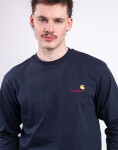 Tričko Carhartt WIP L/S American Script T-Shirt Deep Night
