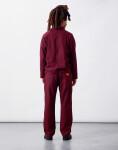 Service Works Flannel Chef Pants Burgundy M