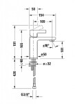 DURAVIT - D-Neo Umyvadlová baterie, FreshStart, chrom DE1021002010