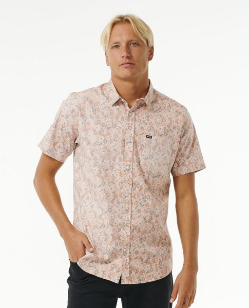 Košile Rip Curl FLORAL REEF S/S SHIRT Clay