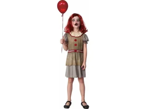 MaDe 09300 - Šaty na karneval - strašidelný klaun, 110- 120 cm
