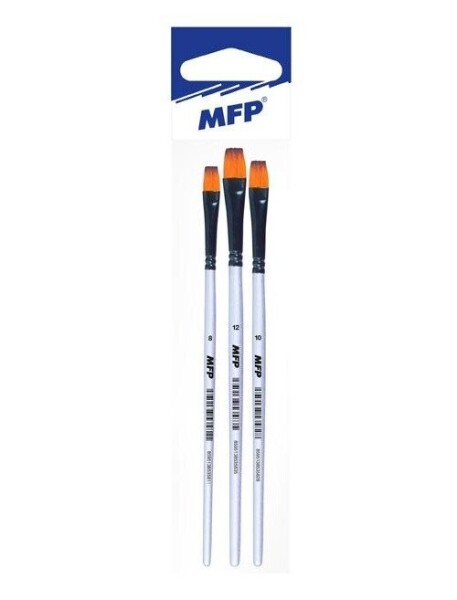 Štětec synthetic plochý - set 3 ks (8, 10, 12)