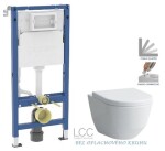 GEBERIT DuofixBasic bez tlačítka + WC LAUFEN PRO LCC RIMLESS + SEDÁTKO 458.103.00.2 X LP2