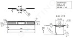 I-Drain - Linear 72 Nerezový sprchový žlab, délka 600 mm, s hydroizolací ID5M06001X1