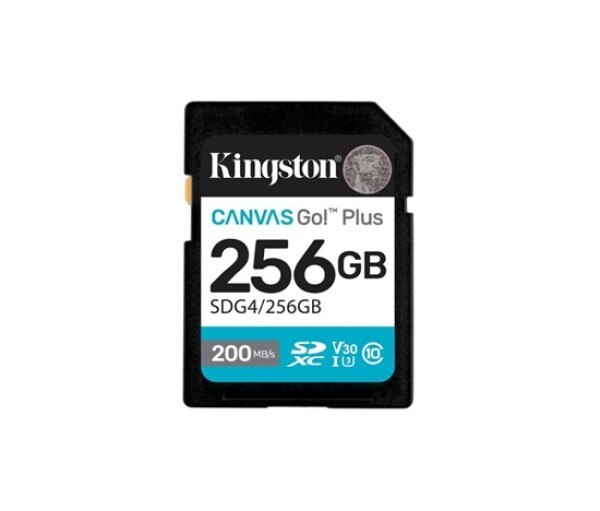 Kingston SDXC karta 256GB Canvas Go! Plus, R:200/W:160MB/s, Class 10, UHS-I, U3, V30 EDF_443755