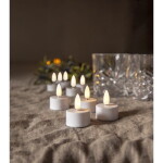 STAR TRADING Čajová LED svíčka Flamme White – set 2 ks, bílá barva, plast