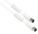 Good Connections anténní kabel bílá 2 m / Anténní kabel / dvojité stínění / konektor-zásuvka 9,5 mm (S-PAK02)