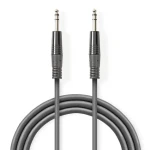 Nedis Stereo Audio kabel jack 6.35 mm (M) - jack 6.35 mm (M) 1.50 m tmavě šedá (COTH23020GY15)