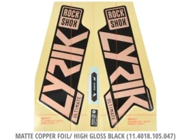 Cyklistické samolepky Rockshox Am Decal Lyrik Ult 27/29 Mcprf/Glb - Rock Shox Decal Lyrik Ultimate 27,5"/29" 2021 matte copper foil/high gloss black